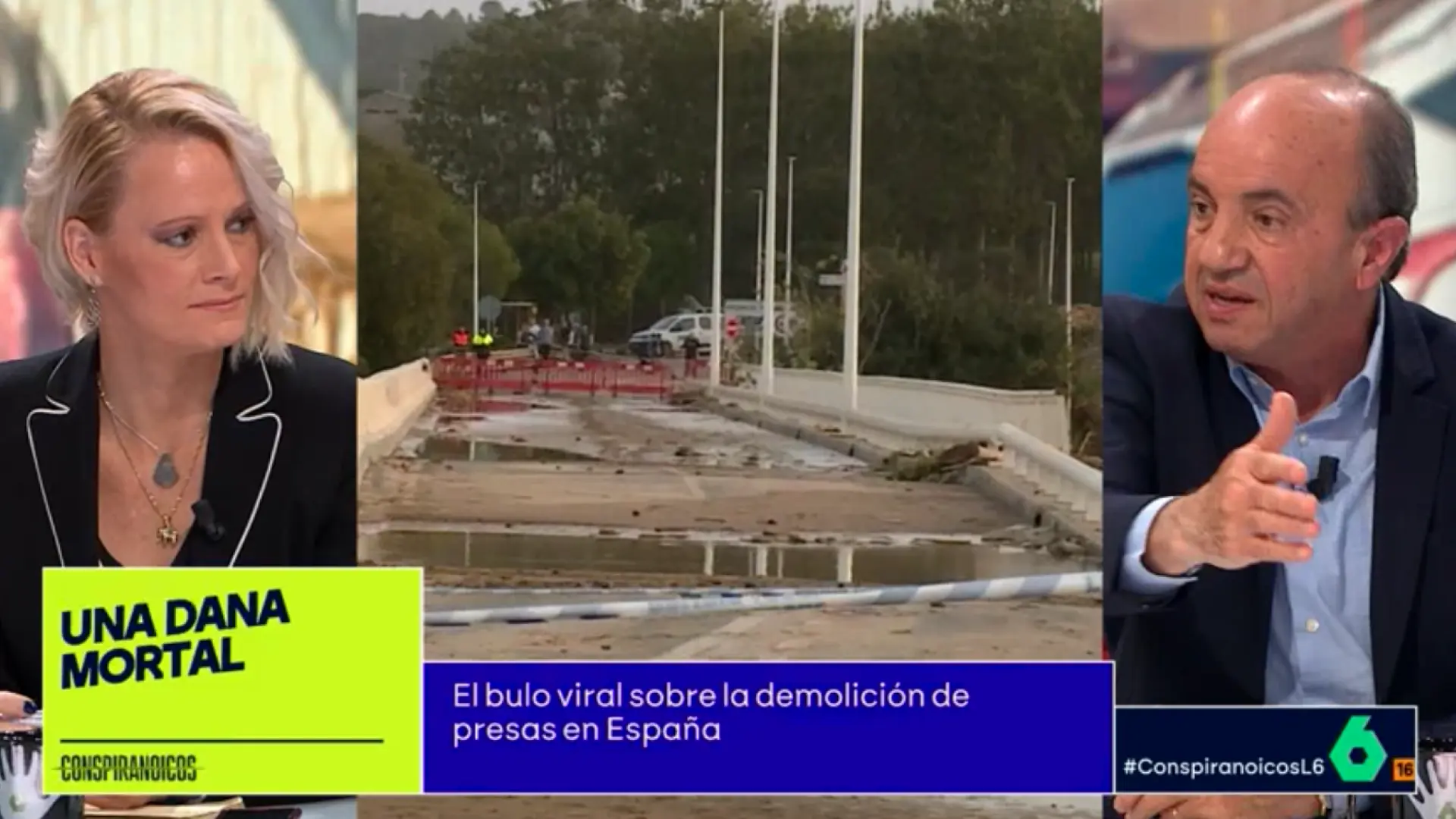 'Conspiranoicos' desmiente el bulo del desbordamiento de presas en Valencia: "Ni ha ocurrido, ni hay riesgo de tsunami" 'Conspiranoicos' desmiente el bulo del desbordamiento de presas en Valencia: "Ni ha ocurrido, ni hay riesgo de tsunami"