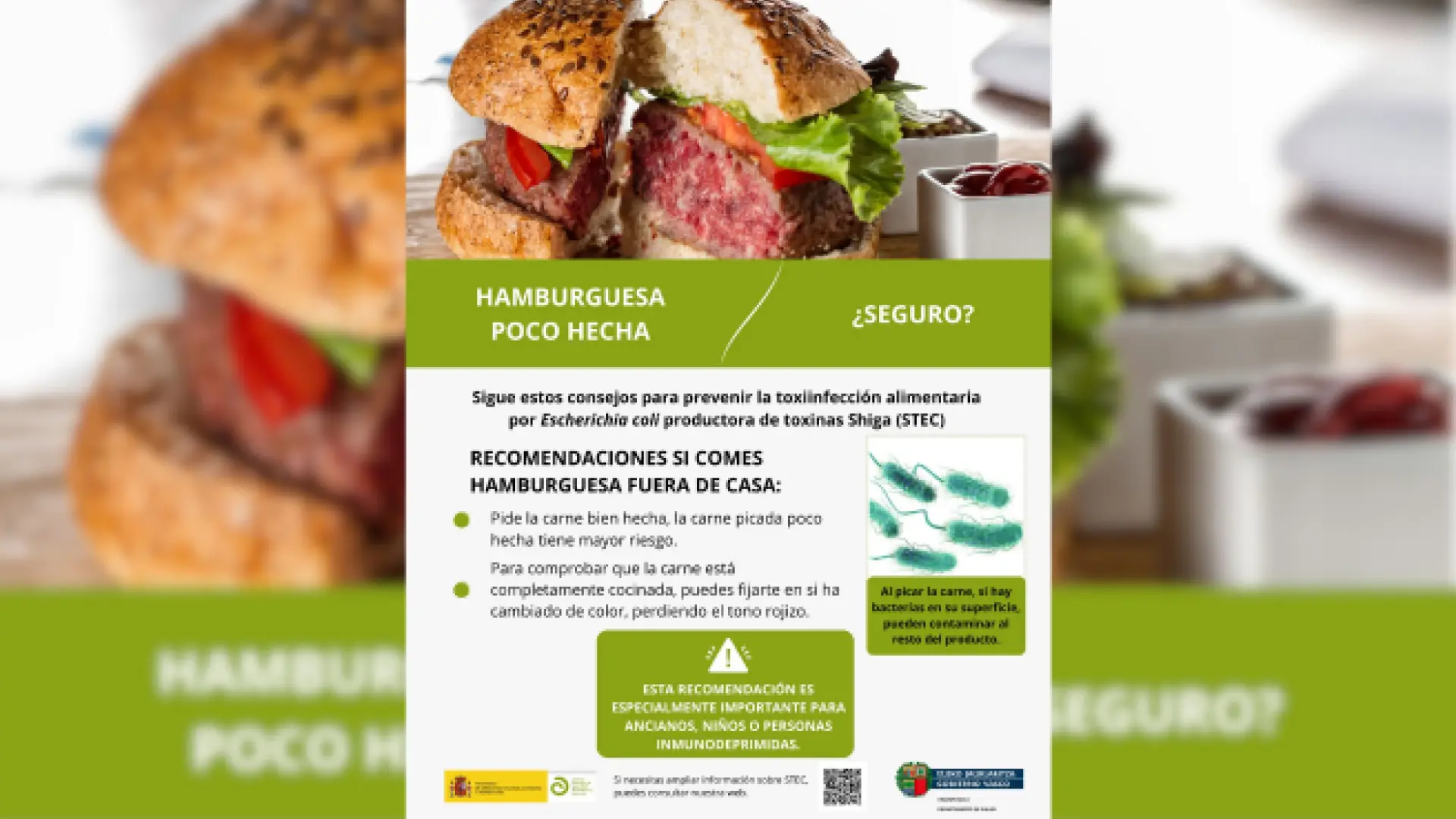 El Gobierno vasco pega carteles en la ‘Champions Burger’ de Barakaldo para prevenir intoxicaciones alimentarias El Gobierno vasco pega carteles en la ‘Champions Burger’ de Barakaldo para prevenir intoxicaciones alimentarias