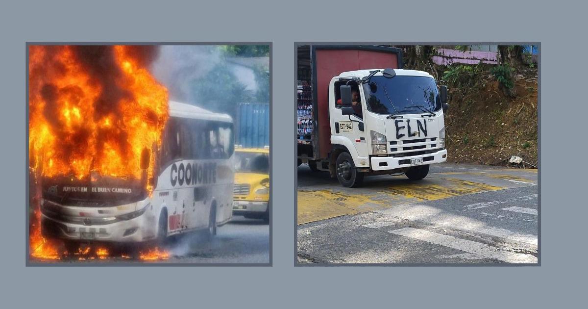 Noticias Antioquia: ELN sería el responsable de incinerar un bus Noticias Antioquia: ELN sería el responsable de incinerar un bus