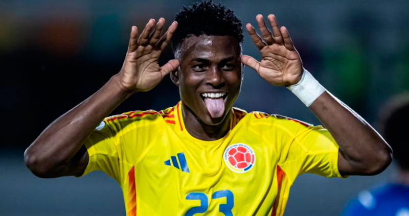Neiser Villarreal fue el colombiano que terminó como goleador del Sudamericano Sub-20