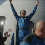 las cifras de su histórico viaje al espacio con la nave de Blue Origin las cifras de su histórico viaje al espacio con la nave de Blue Origin