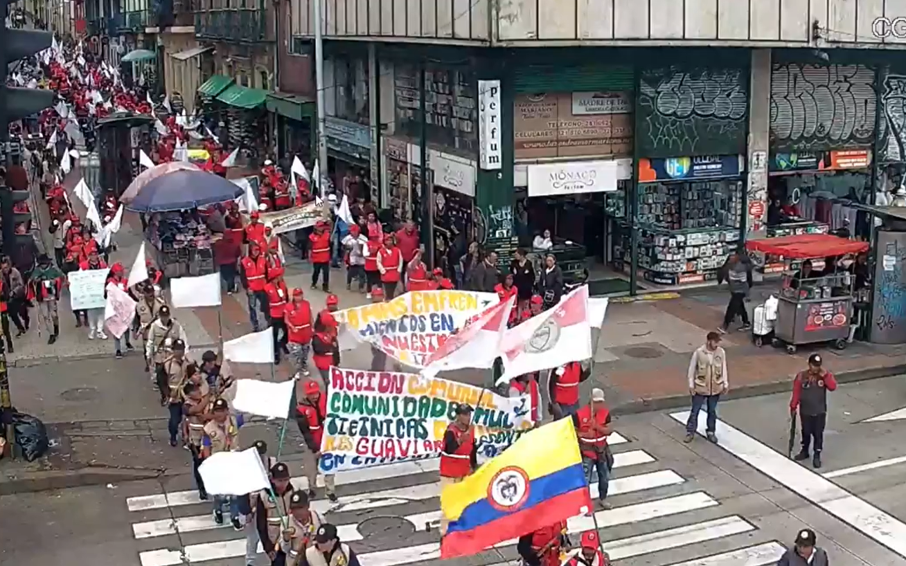 Viernes caótico en el centro: bloqueos complican la movilidad en Bogotá