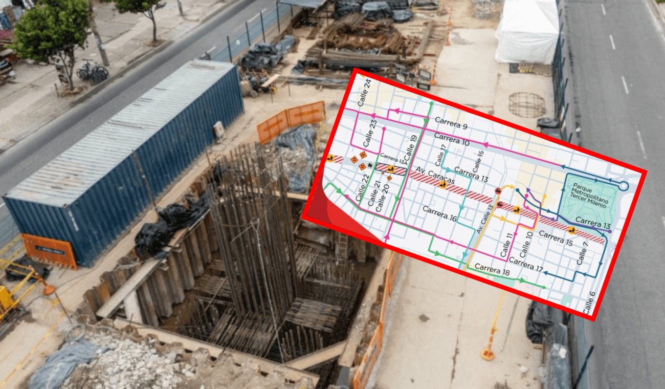 Nuevo cierre en la Av. Caracas por obras del metro: los tramos afectados Nuevo cierre en la Av. Caracas por obras del metro: los tramos afectados