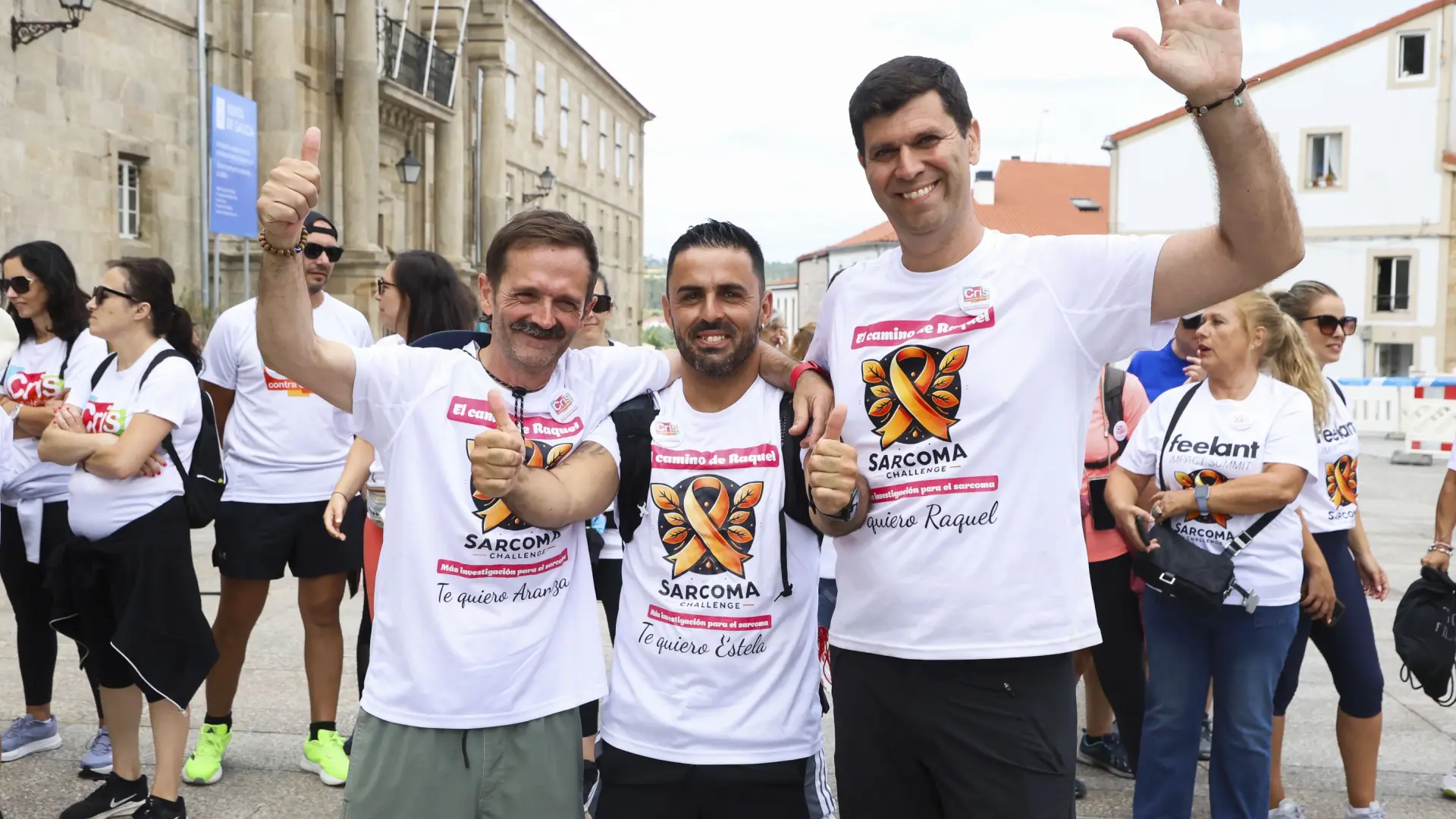 Tres viudos por el cáncer recorren el Camino de Santiago para recaudar fondos para el sarcoma infantil