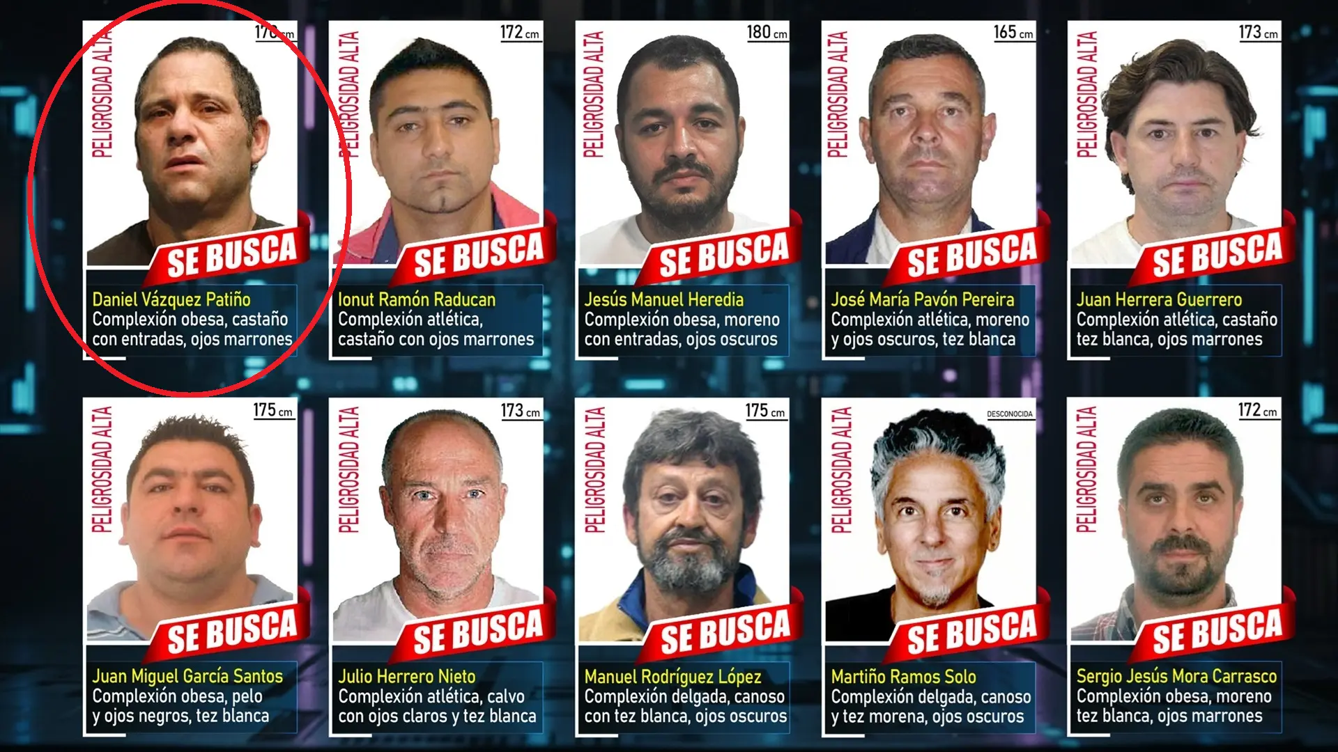 Detenido el pederasta Vázquez Patiño, uno de los 10 delincuentes más buscados de España