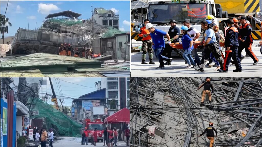 Tres muertos y 17 desaparecidos tras colapso de edificio en construcción en Filipinas