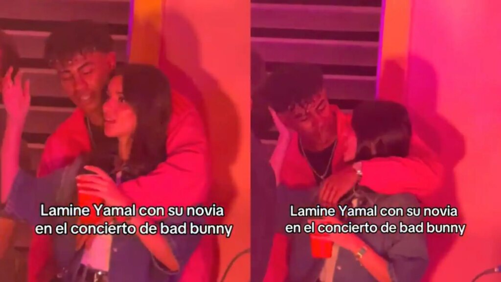 Lamine Yamal y su novia, Inés García, protagonizan una comentada cobra durante el concierto de Bad Bunny en Barcelona