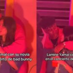 Lamine Yamal y su novia, Inés García, protagonizan una comentada cobra durante el concierto de Bad Bunny en Barcelona