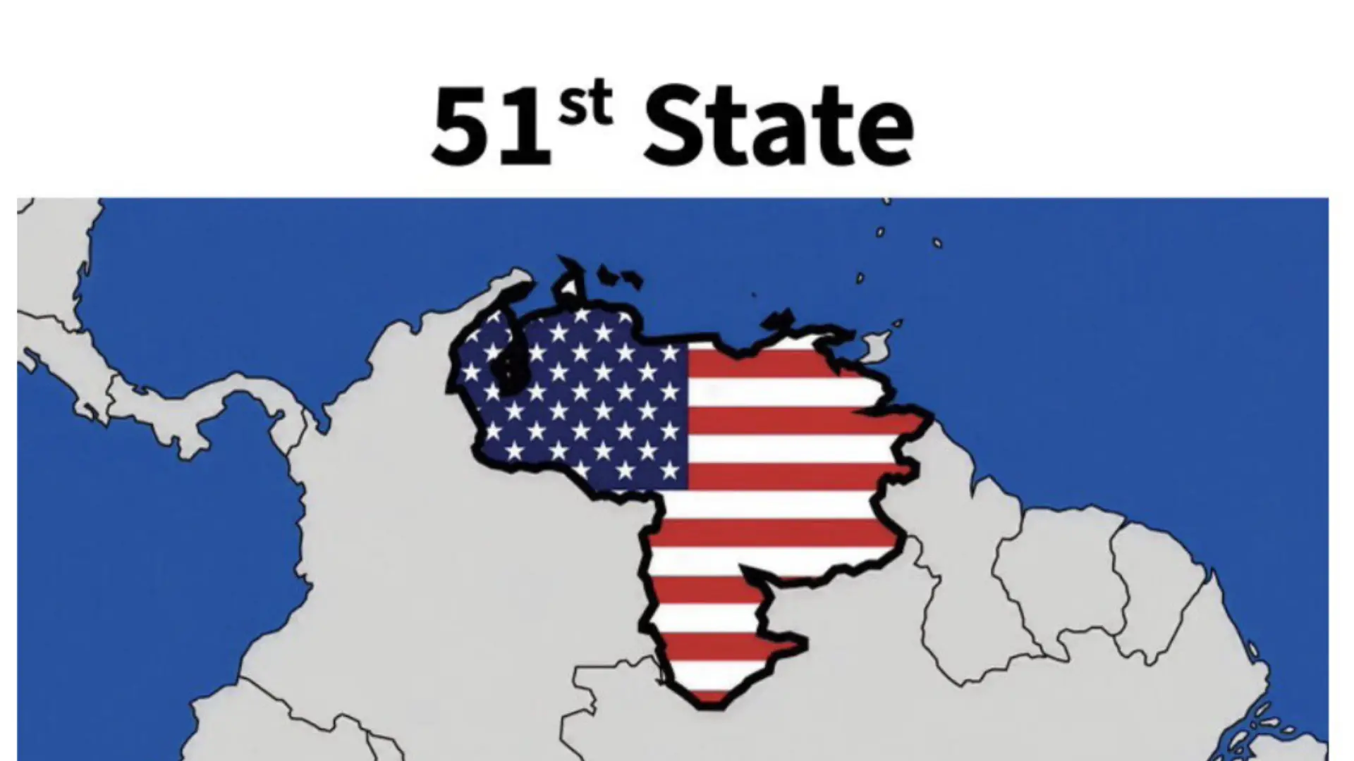 publica una imagen del país pintado con la bandera de EEUU