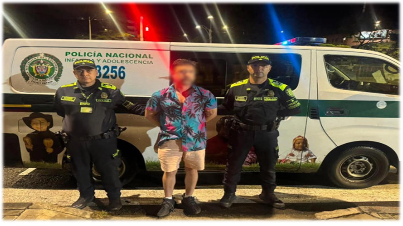 Capturan a ciudadano estadounidense en Medellín por presunta explotación sexual de una menor de edad
