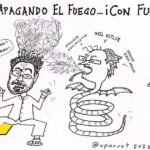 Caricatura: Apagando el fuego con fuego