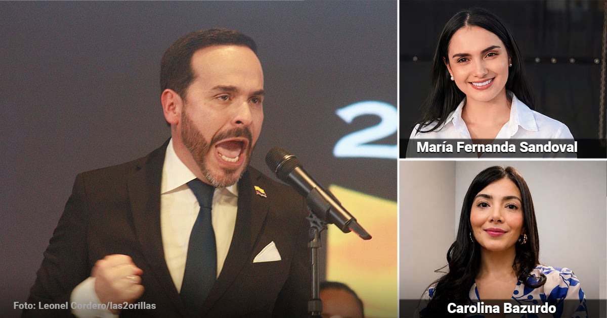 Las dos mujeres que forman parte del círculo de 15 que rodea a Abelardo de la Espriella Las dos mujeres que forman parte del círculo de 15 que rodea a Abelardo de la Espriella
