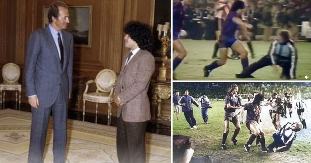 El día en que Maradona avergonzó al rey de España y salió por la puerta de atrás del Bernabéu