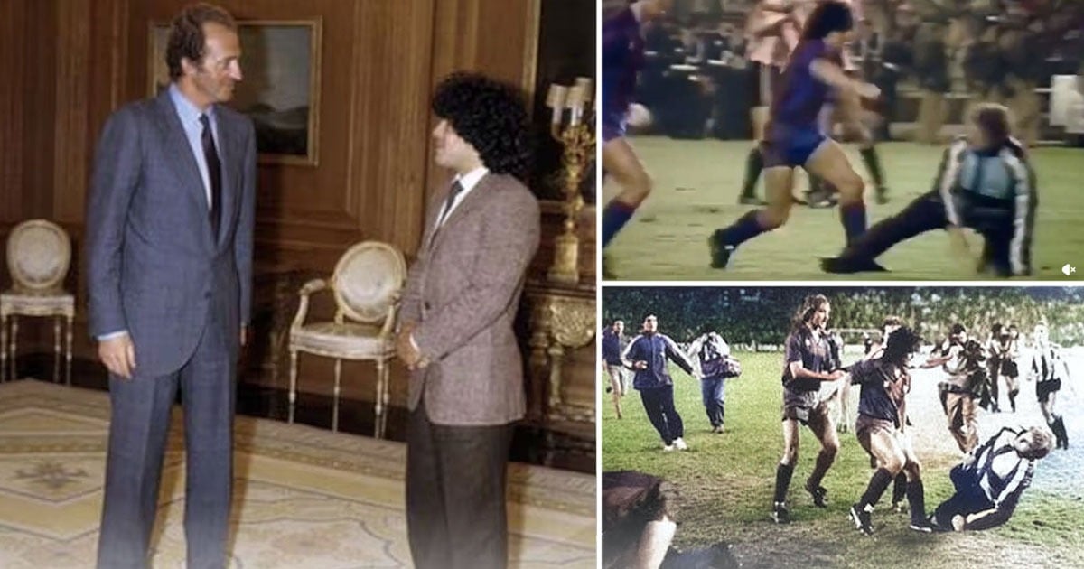 El día en que Maradona avergonzó al rey de España y salió por la puerta de atrás del Bernabéu