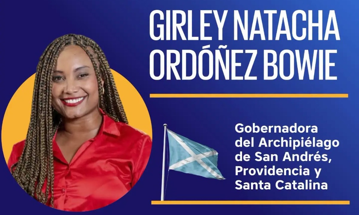 Girley Ordoñez es elegida como nueva gobernadora de San Andrés con más del 64 % de los votos Girley Ordoñez es elegida como nueva gobernadora de San Andrés con más del 64 % de los votos