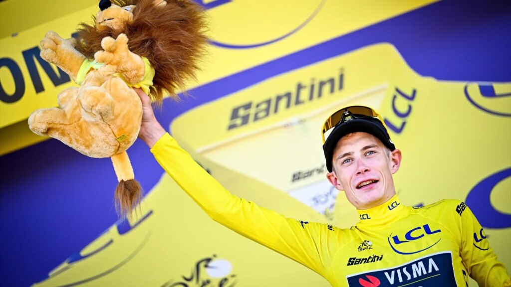 Jonas Vingegaard, primer líder de un Tour de Francia que arrancó en Barcelona Jonas Vingegaard, primer líder de un Tour de Francia que arrancó en Barcelona