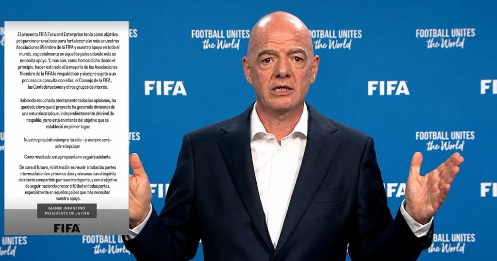 Gianni Infantino retira su plan para abrir los Mundiales a la inversión privada tras fuerte rechazo de las federaciones Gianni Infantino retira su plan para abrir los Mundiales a la inversión privada tras fuerte rechazo de las federaciones