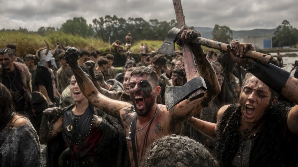Los vikingos toman Catoira un año más en una Romería llena de barro y risas Los vikingos toman Catoira un año más en una Romería llena de barro y risas