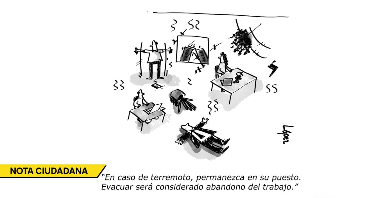 Puede caerse el edificio, pero jamás la productividad Puede caerse el edificio, pero jamás la productividad