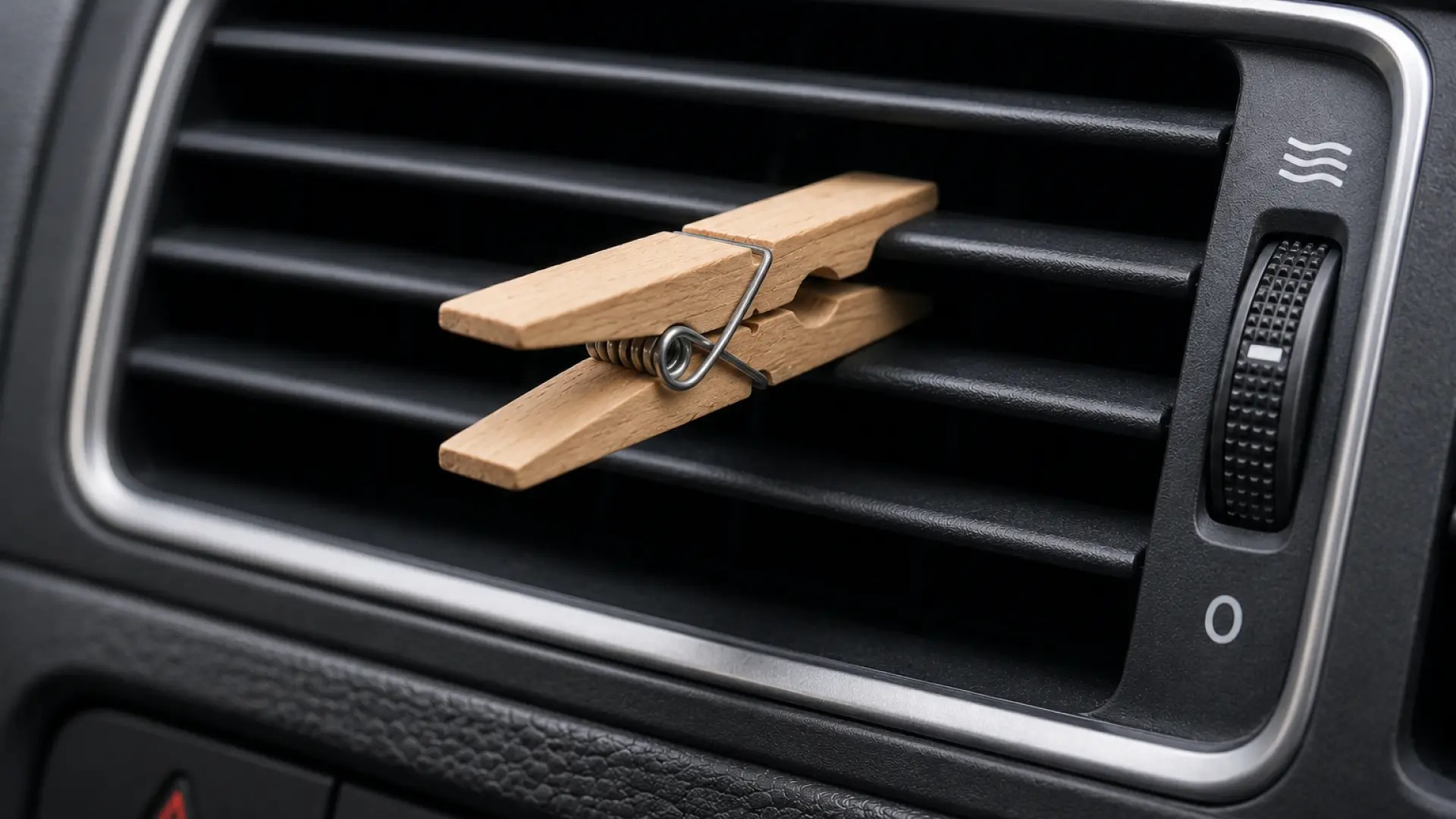 Colocar una pinza de madera en la rejilla del aire acondicionado de tu coche mejora la climatización Colocar una pinza de madera en la rejilla del aire acondicionado de tu coche mejora la climatización