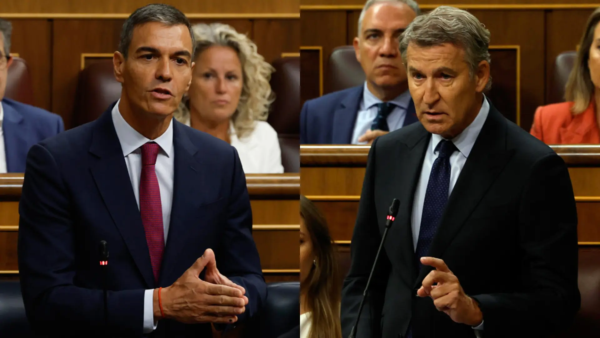 Feijóo advierte a Sánchez de que si Marruecos «canta, se va» de Moncloa y este le acusa de querer «robar» el voto de la ley de nietos Feijóo advierte a Sánchez de que si Marruecos «canta, se va» de Moncloa y este le acusa de querer «robar» el voto de la ley de nietos