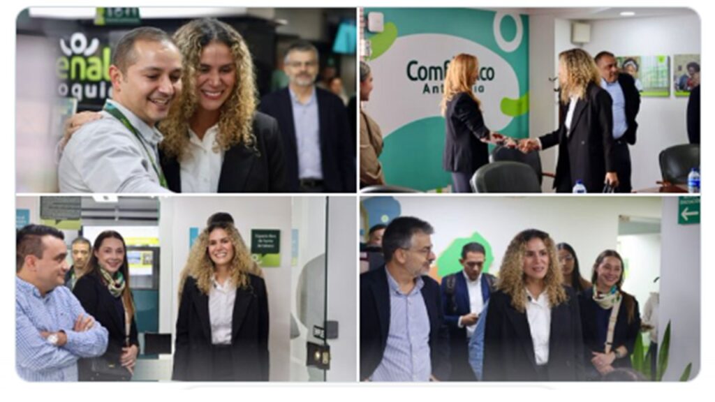 Ministra de Trabajo visitó Comfenalco Antioquia en medio de la incertidumbre por el futuro de la caja
