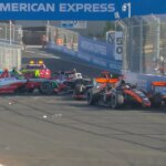 accidente múltiple, un coche por los aires y siete abandonos en la carrera de Fórmula 3 accidente múltiple, un coche por los aires y siete abandonos en la carrera de Fórmula 3
