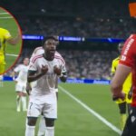 Así fue la expulsión de Vinícius por un tirón de pelo ante el Villarreal