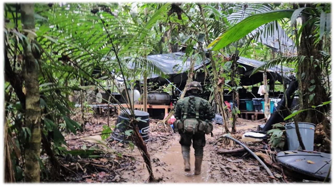 Ejército desmantela complejo para procesar cocaína en Putumayo y reporta millonaria afectación a las economías ilegales Ejército desmantela complejo para procesar cocaína en Putumayo y reporta millonaria afectación a las economías ilegales