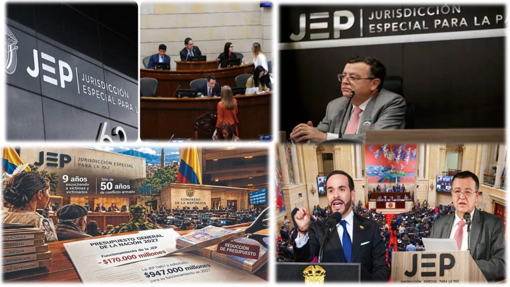 Congreso aprueba recorte de 1.402 millones al presupuesto de la JEP para 2027 Congreso aprueba recorte de 1.402 millones al presupuesto de la JEP para 2027