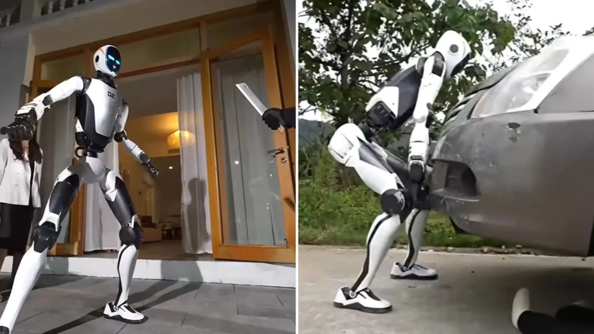 Unitree presenta un robot humanoide capaz de desarmar a un atacante y levantar un coche Unitree presenta un robot humanoide capaz de desarmar a un atacante y levantar un coche
