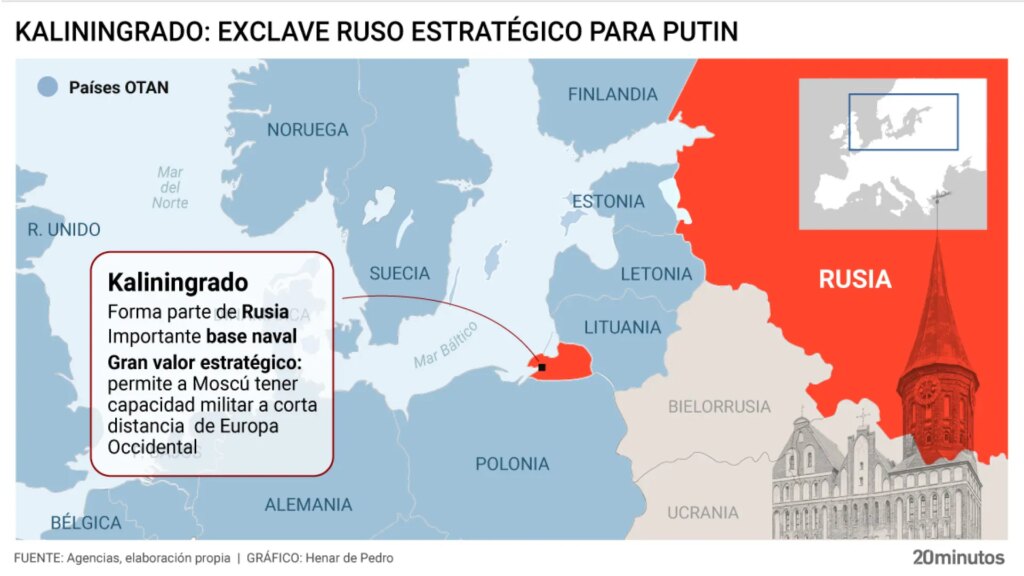 cómo se convirtió en exclave de Rusia junto al Báltico y por qué Putin ve esencial protegerlo cómo se convirtió en exclave de Rusia junto al Báltico y por qué Putin ve esencial protegerlo